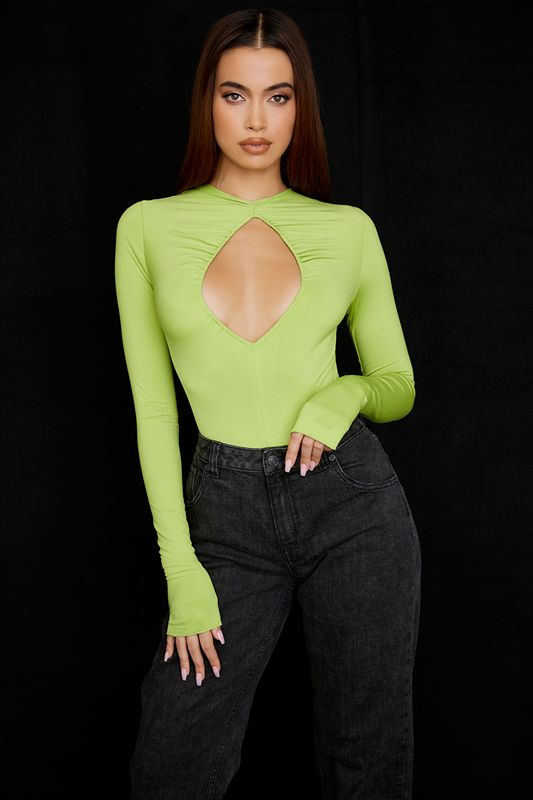 Bodysuit House Of Cb Green Cutout Verde Claro | MBG-895271