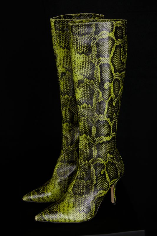 Botas House Of Cb Print Knee High Verde | SJB-397180