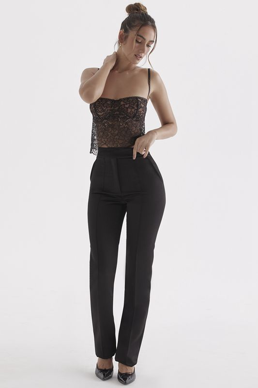 Pantalones House Of Cb Satins Negras | SXH-428607