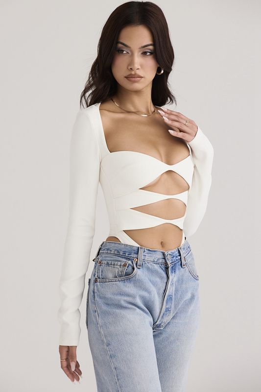 Bodysuit House Of Cb Cutout Blancas | WVD-517893