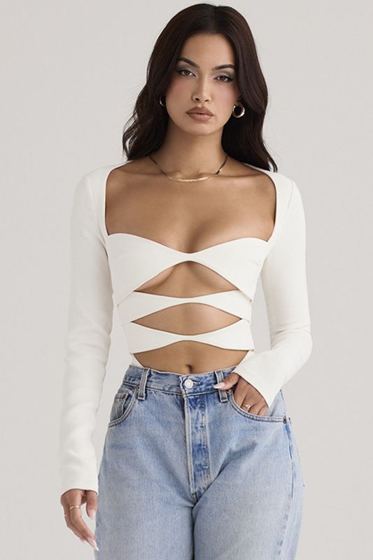 Bodysuit House Of Cb Cutout Blancas | WVD-517893