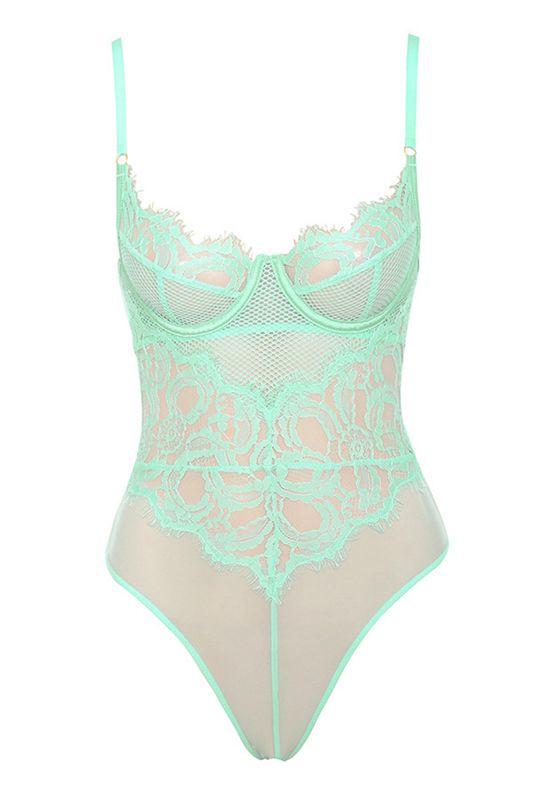 Bodysuit House Of Cb Encaje Verde Menta | BPY-386105