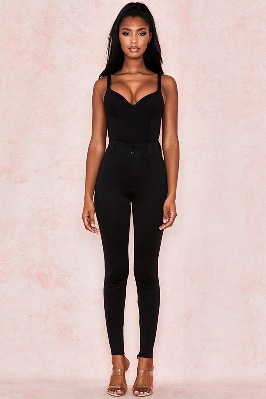 Bodysuit House Of Cb Marl Soft Jersey Negras | FVU-907254