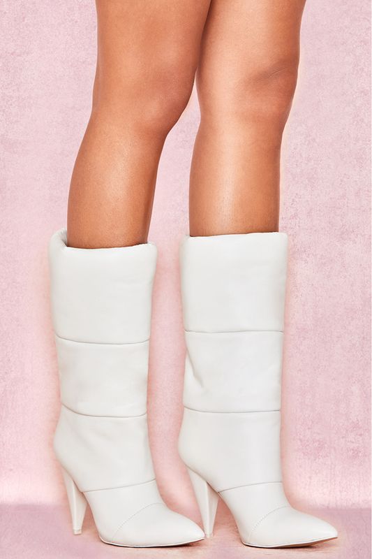 Botas House Of Cb Cuero Puffa Blancas | RXC-954123