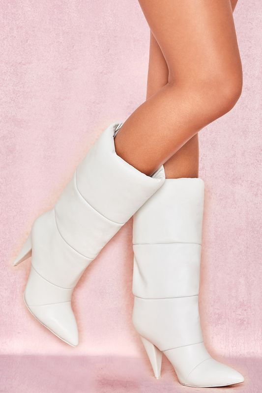 Botas House Of Cb Cuero Puffa Blancas | RXC-954123