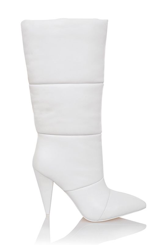 Botas House Of Cb Cuero Puffa Blancas | RXC-954123