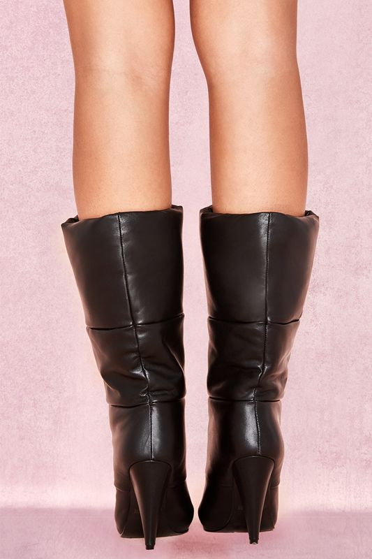 Botas House Of Cb Cuero Puffa Negras | ERO-628049