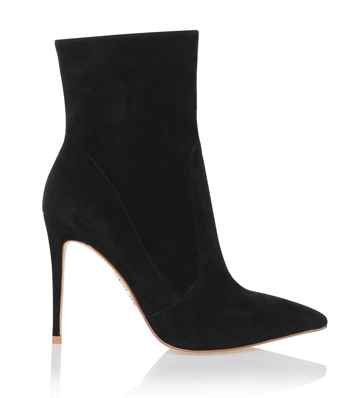 Botas House Of Cb Gamuza Stiletto Ankle Negras | MWT-908537