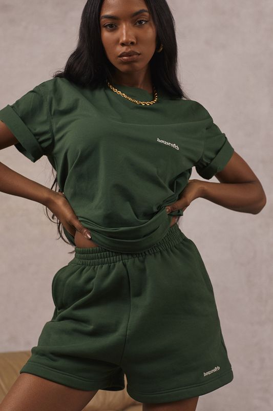 Camiseta House Of Cb Oversized Algodon Jersey Verde | HIY-954378