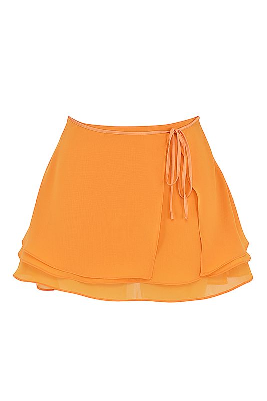 Falda House Of Cb Floaty Layered Mini Naranjas | IWS-867231