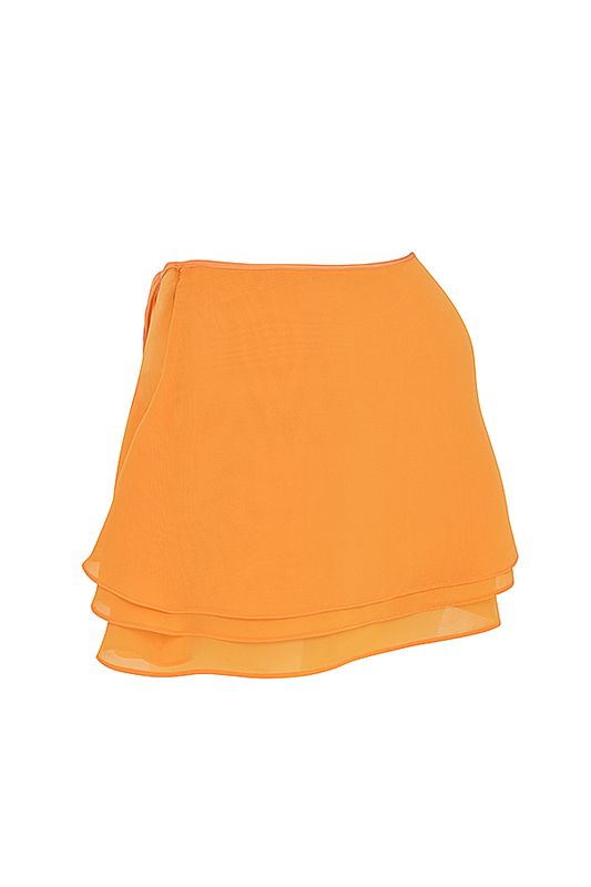 Falda House Of Cb Floaty Layered Mini Naranjas | IWS-867231