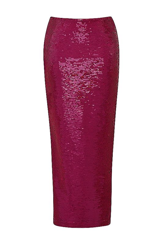 Falda House Of Cb Pint Sequin Maxi Fucsia | XBQ-496753