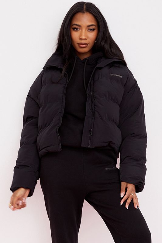 Jacket House Of Cb Oversized C Shape Puffer Negras | ERX-570329