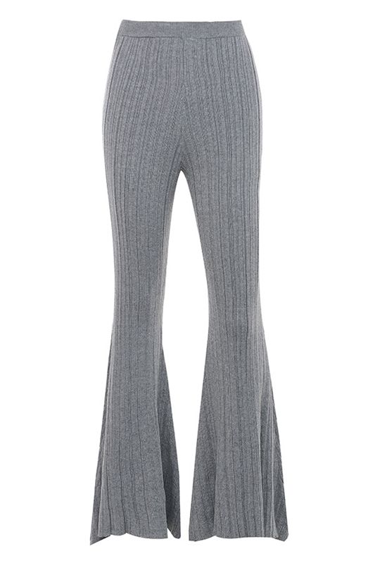 Leggins House Of Cb Acanalado Knits Gris | ZNG-964235