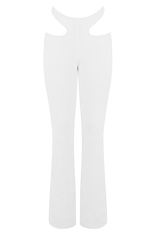 Pantalones House Of Cb Crepe Cutouts Blancas | ESN-347092