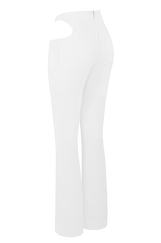 Pantalones House Of Cb Crepe Cutouts Blancas | ESN-347092