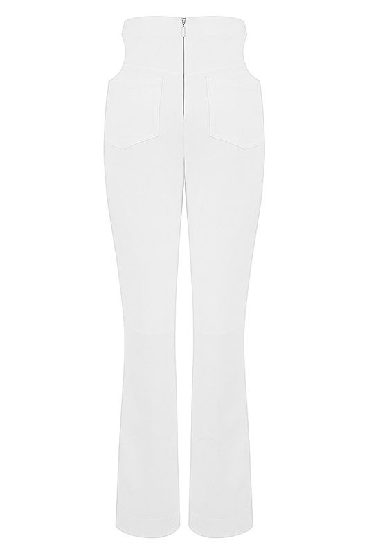 Pantalones House Of Cb Crepe Cutouts Blancas | ESN-347092