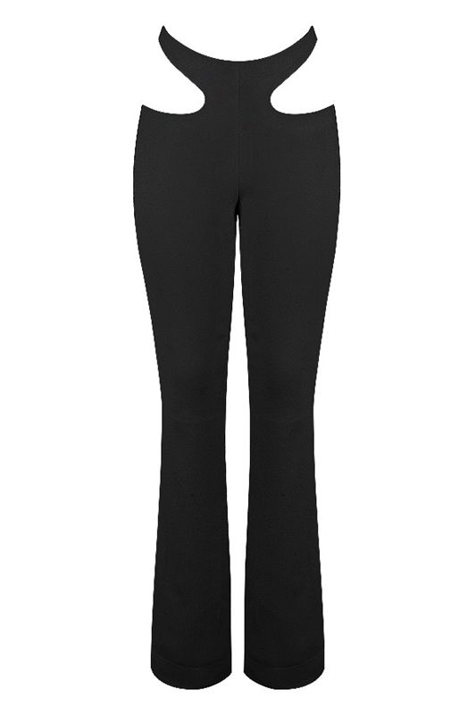 Pantalones House Of Cb Crepe Cutouts Negras | UQD-174862