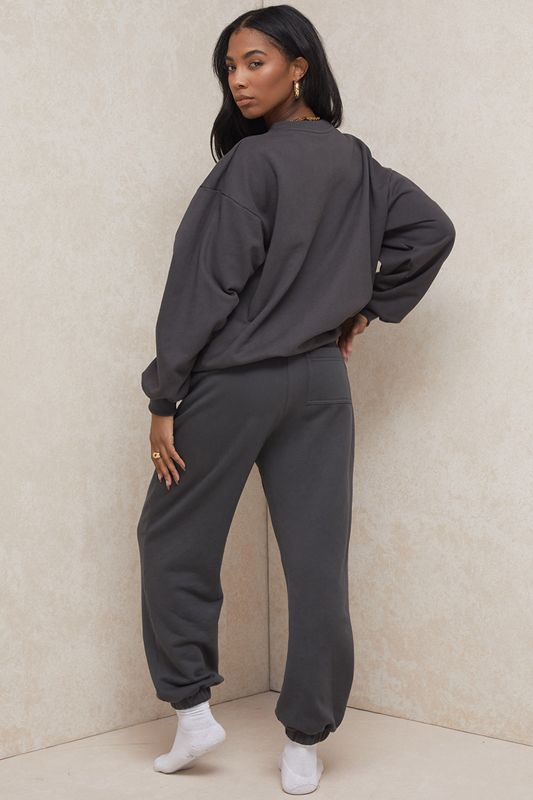 Pantalones House Of Cb Fleece Back Gris | AUF-038425