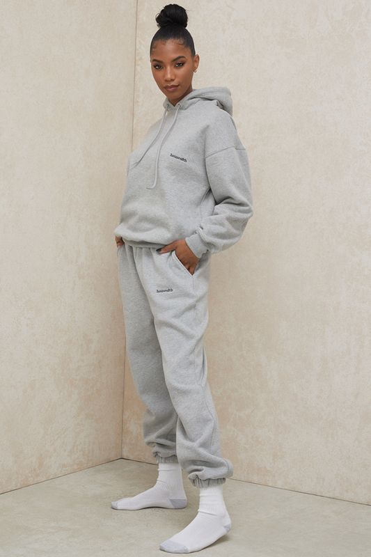 Pantalones House Of Cb Fleece Back Gris | OAW-318904