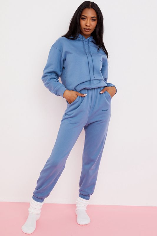 Pantalones House Of Cb Fleece Back Jogging Azur | ILG-803795