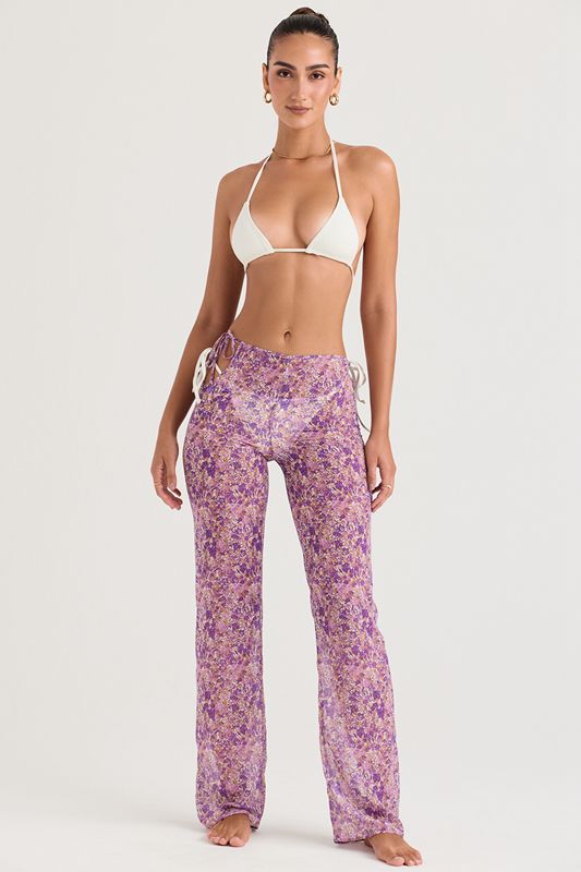 Pantalones House Of Cb Floral Cutouts Moradas | PQW-617325