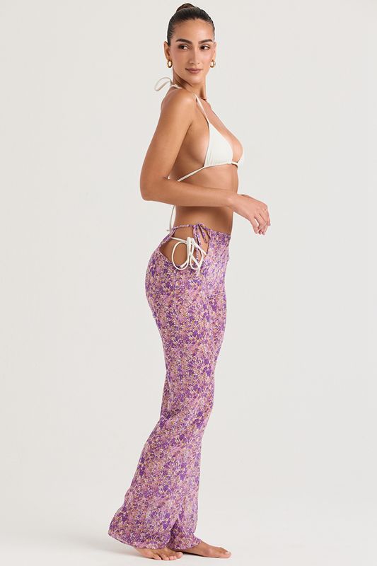 Pantalones House Of Cb Floral Cutouts Moradas | PQW-617325