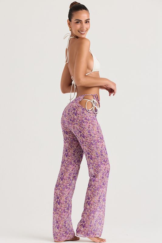 Pantalones House Of Cb Floral Cutouts Moradas | PQW-617325