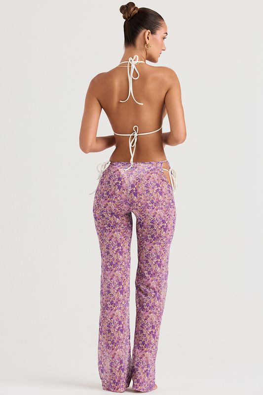 Pantalones House Of Cb Floral Cutouts Moradas | PQW-617325