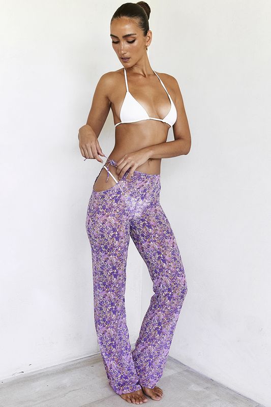 Pantalones House Of Cb Floral Cutouts Moradas | PQW-617325