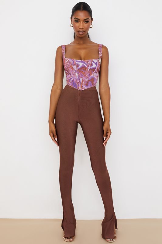 Pantalones House Of Cb High Waisteds Chocolate | NIH-572384