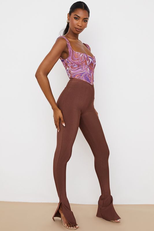 Pantalones House Of Cb High Waisteds Chocolate | NIH-572384