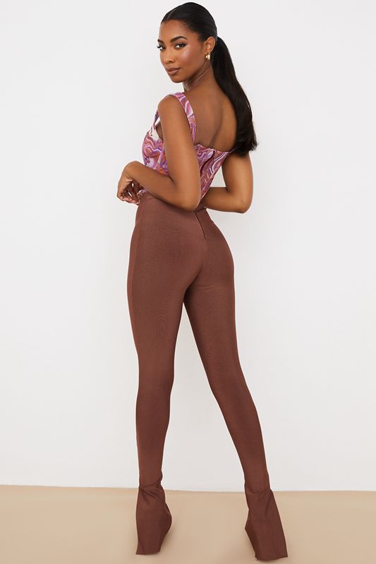 Pantalones House Of Cb High Waisteds Chocolate | NIH-572384