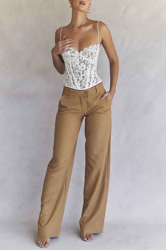 Pantalones House Of Cb Relaxed Tailoreds Albaricoque | HBL-851493