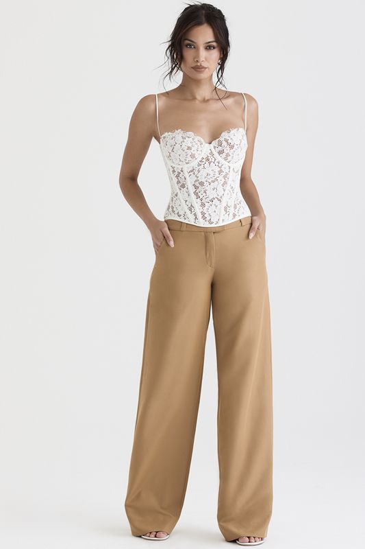 Pantalones House Of Cb Relaxed Tailoreds Albaricoque | HBL-851493