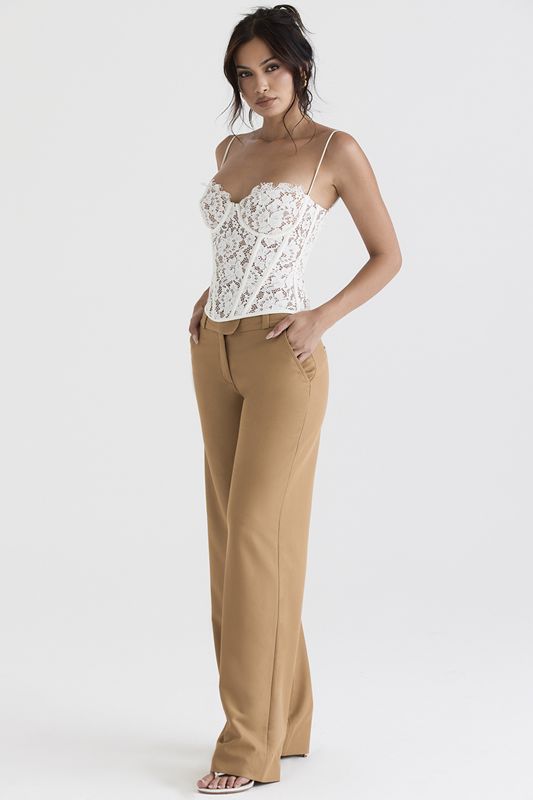 Pantalones House Of Cb Relaxed Tailoreds Albaricoque | HBL-851493