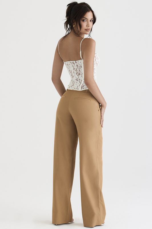 Pantalones House Of Cb Relaxed Tailoreds Albaricoque | HBL-851493