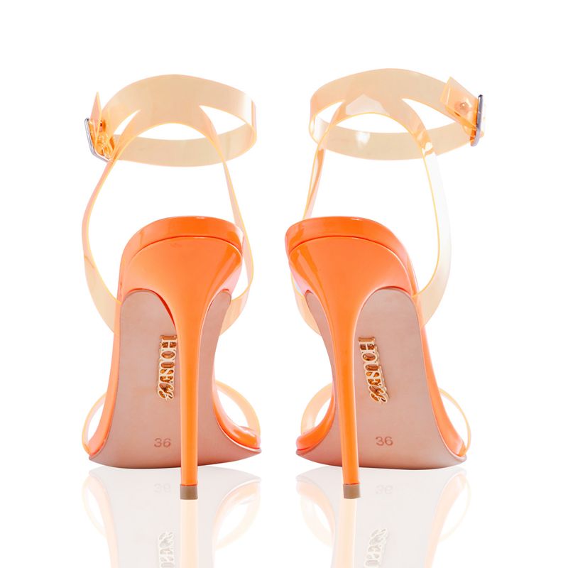 Sandalias House Of Cb Orange Straps Leathers Naranjas | RYI-637542