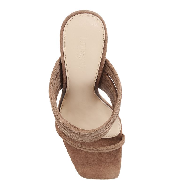 Sandalias House Of Cb Square Puntera Strappys Beige | GVO-490753