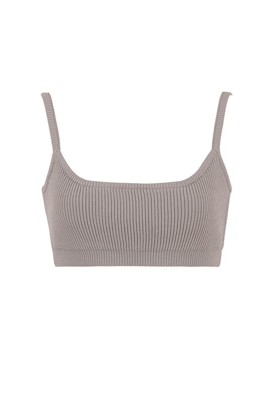 Sujetadores House Of Cb Acanalado Knit Gris Marrones | NVG-876491