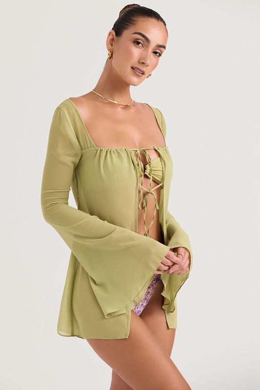 Swimsuit House Of Cb Cover Up Verde Oliva | SHP-195746