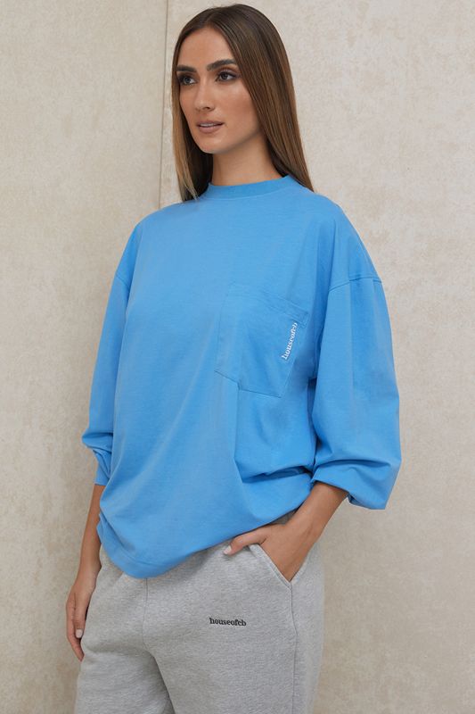 Tops House Of Cb Long Sleeve Azules | VJS-620381