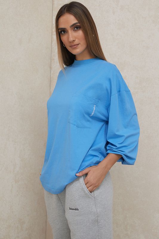 Tops House Of Cb Long Sleeve Azules | VJS-620381