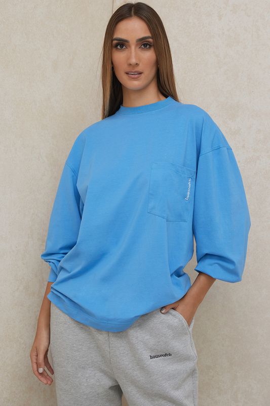 Tops House Of Cb Long Sleeve Azules | VJS-620381