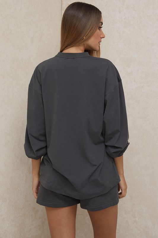 Tops House Of Cb Long Sleeve Gris | BRQ-576984