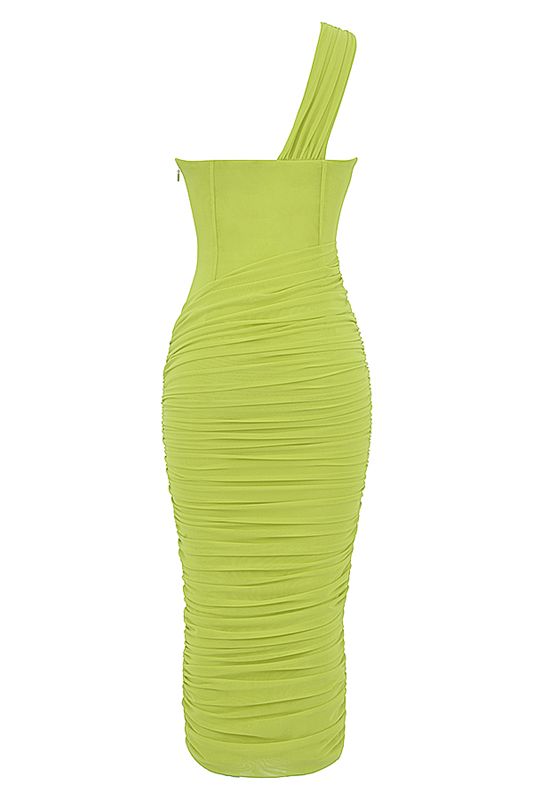 Vestido A Media Pierna House Of Cb Asymmetric Cutout Verde Claro | SXR-069753