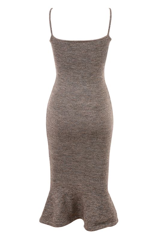 Vestido A Media Pierna House Of Cb Marl Knit Marrones | BGK-874912