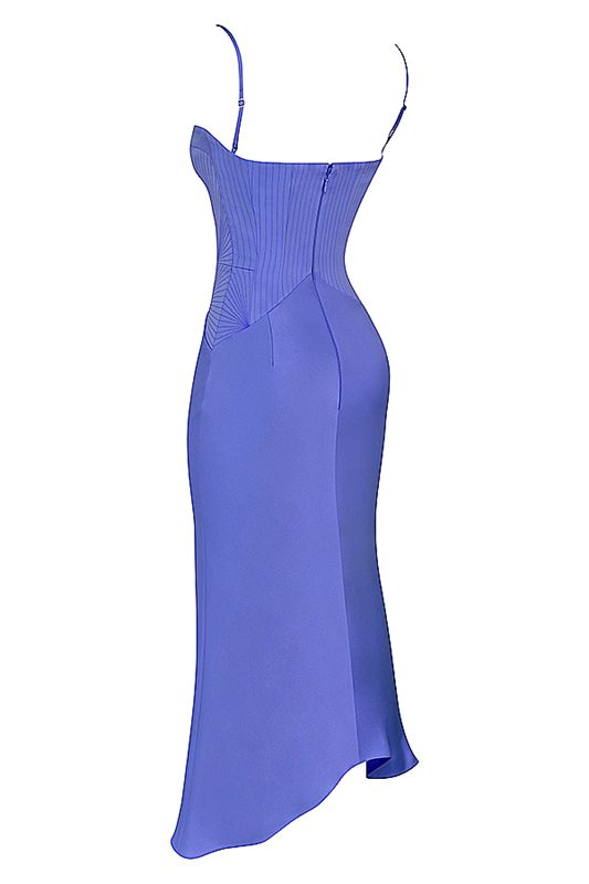 Vestido A Media Pierna House Of Cb Satin Azules | JWB-328946