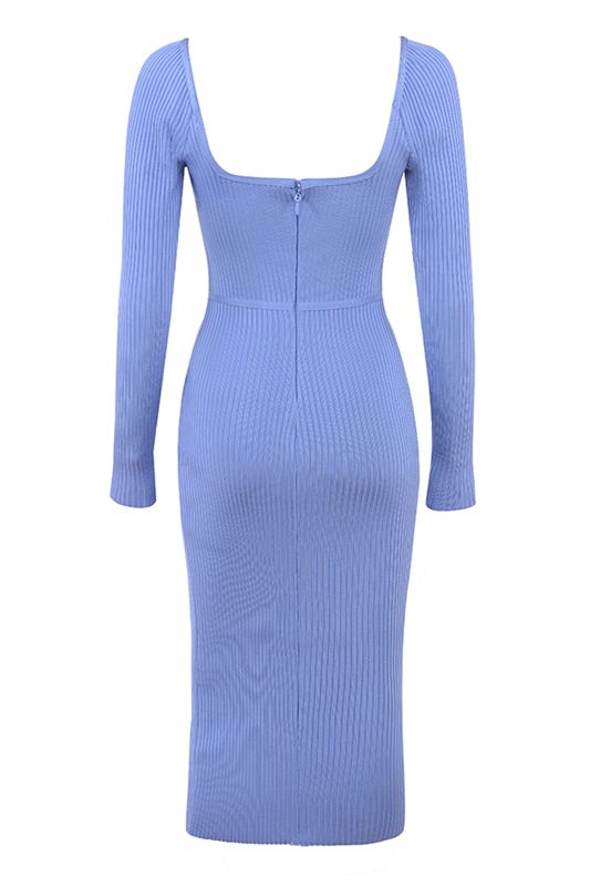 Vestido A Media Pierna House Of Cb Thigh Split Azules | NIS-890546