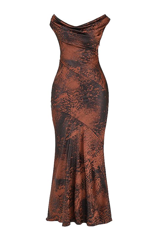 Vestido House Of Cb Copper Bias Cut Maxi Cobra | ZKV-128407